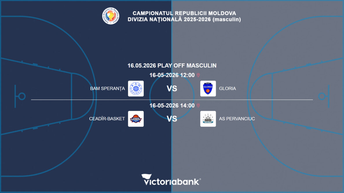 Матчи 16.05.2026 Национального Чемпионата РМ. Мужчины Play OFF