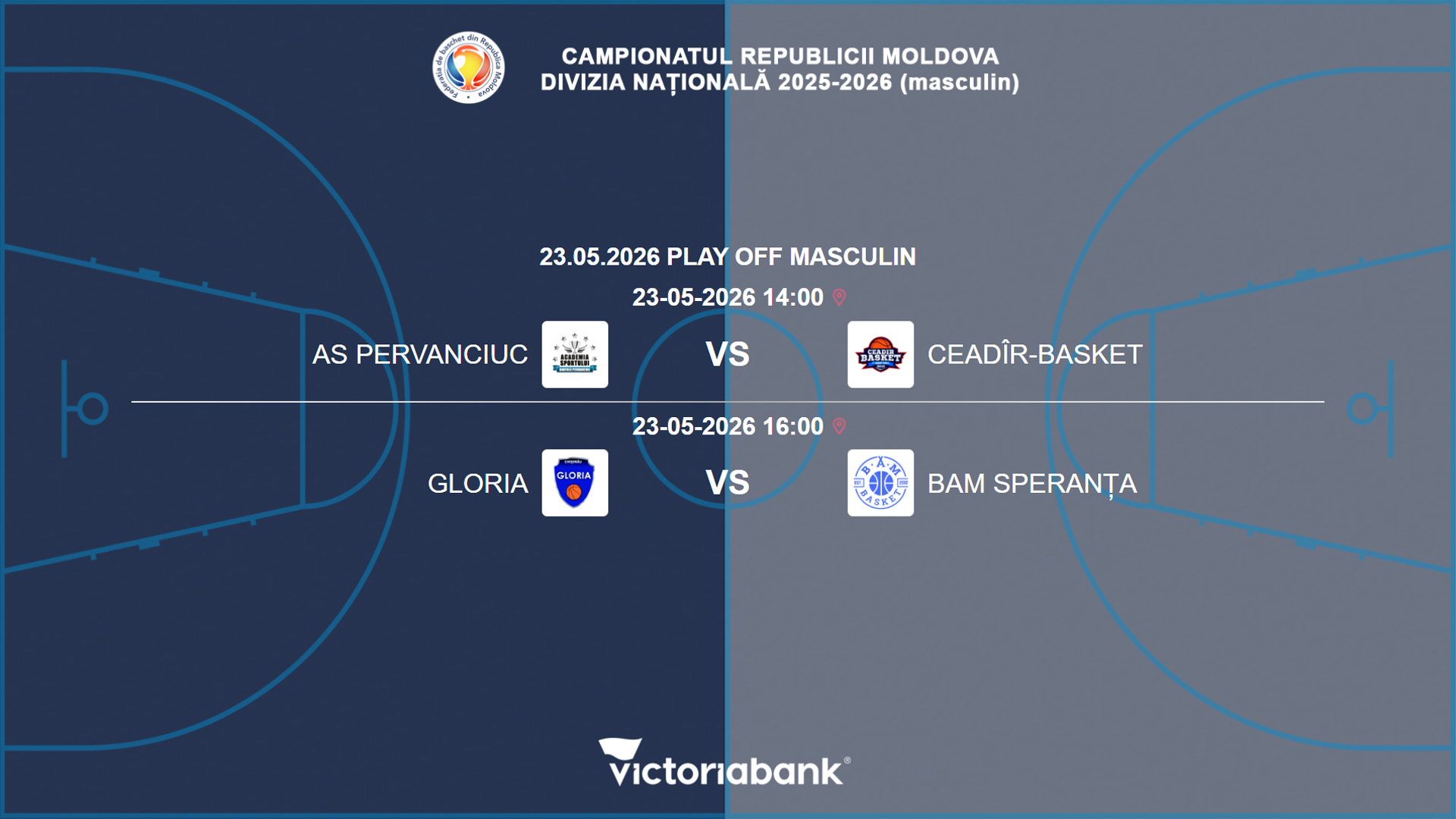Матчи 23.05.2026 Национального Чемпионата РМ. Мужчины Play OFF