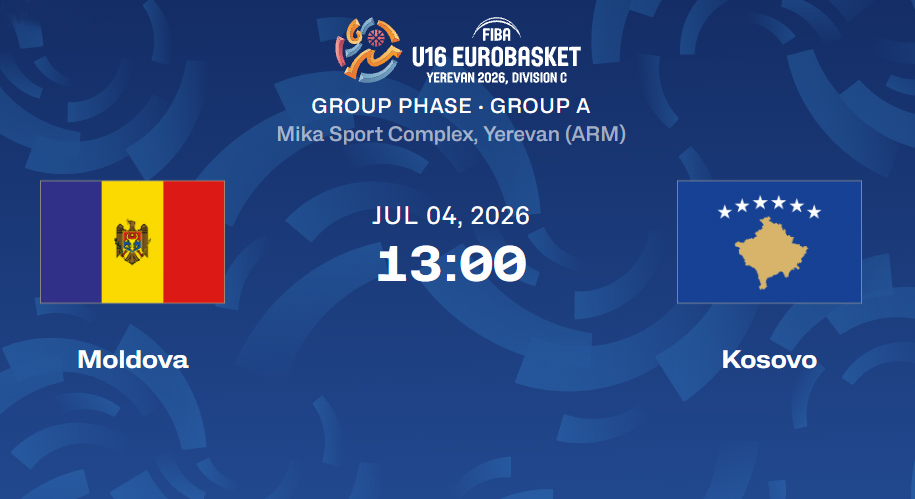 4.07.2026 в Армении стартует Чемпионат по баскетболу FIBA U16 EuroBasket 2026, Division C